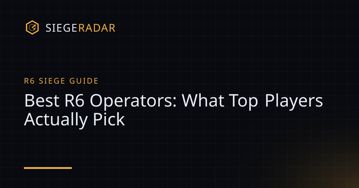 Best R6 Operators: What Top Players Actually Pick – cover image